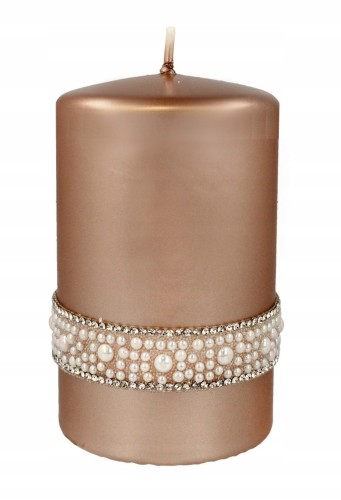 Dekoracyjna Świeca Crystal Opal Pearl Rose Gold  2.jpg