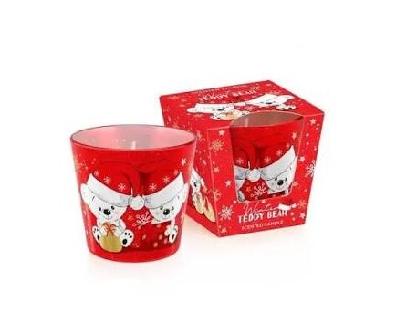 zimowej świecy zapachowej w szkle Winter Teddy Bear (Zimowy Miś).jpg