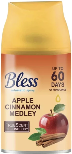 Odświeżacz powietrza BLESS Automatic Spray Apple Cinnamon Medley o pojemności 250 ml.webp