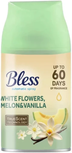 odświeżacz powietrza BLESS White Flowers, Melon &amp; Vanilla (wkład 250 ml).webp